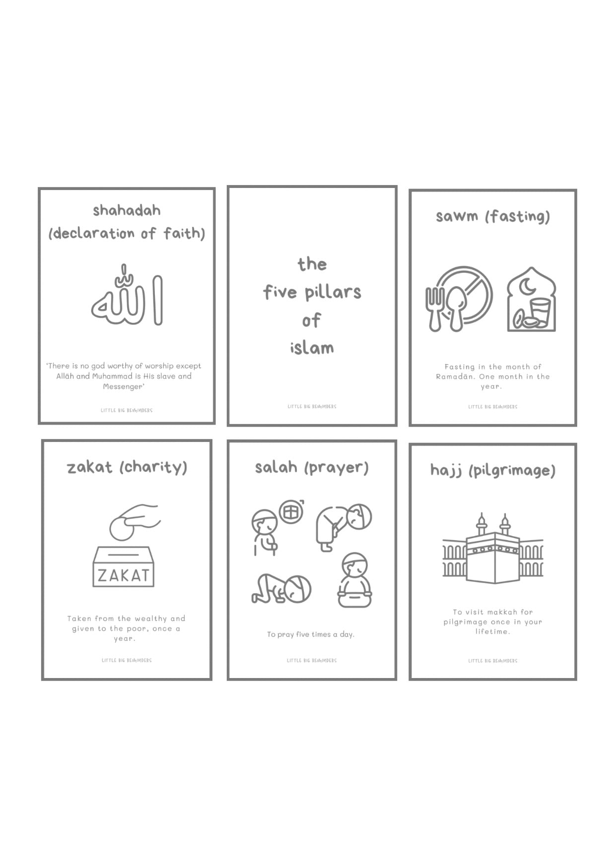 Five Pillars Of Islam Colouring Booklet For Toddlers