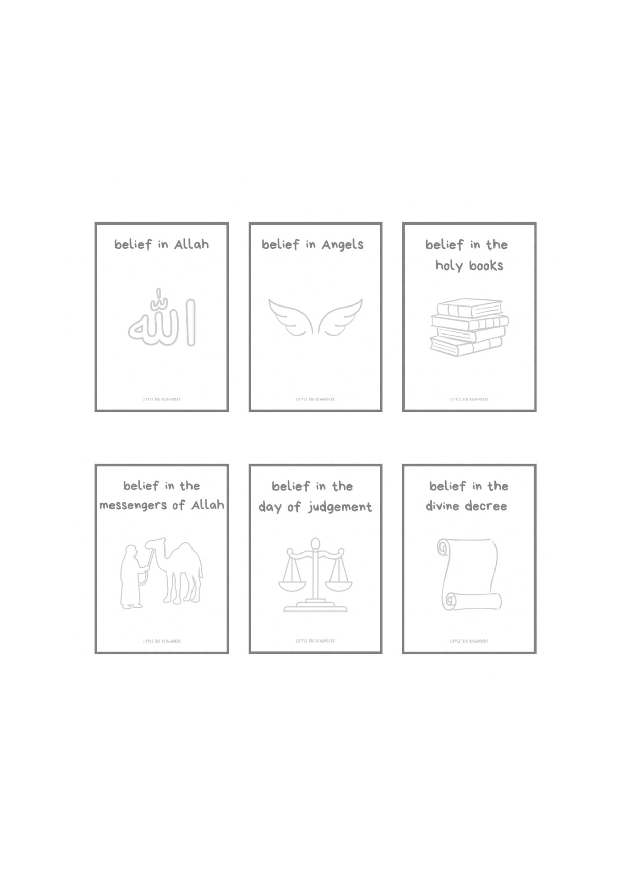 Six Pillars Of Imaan Colouring Booklet For Toddlers