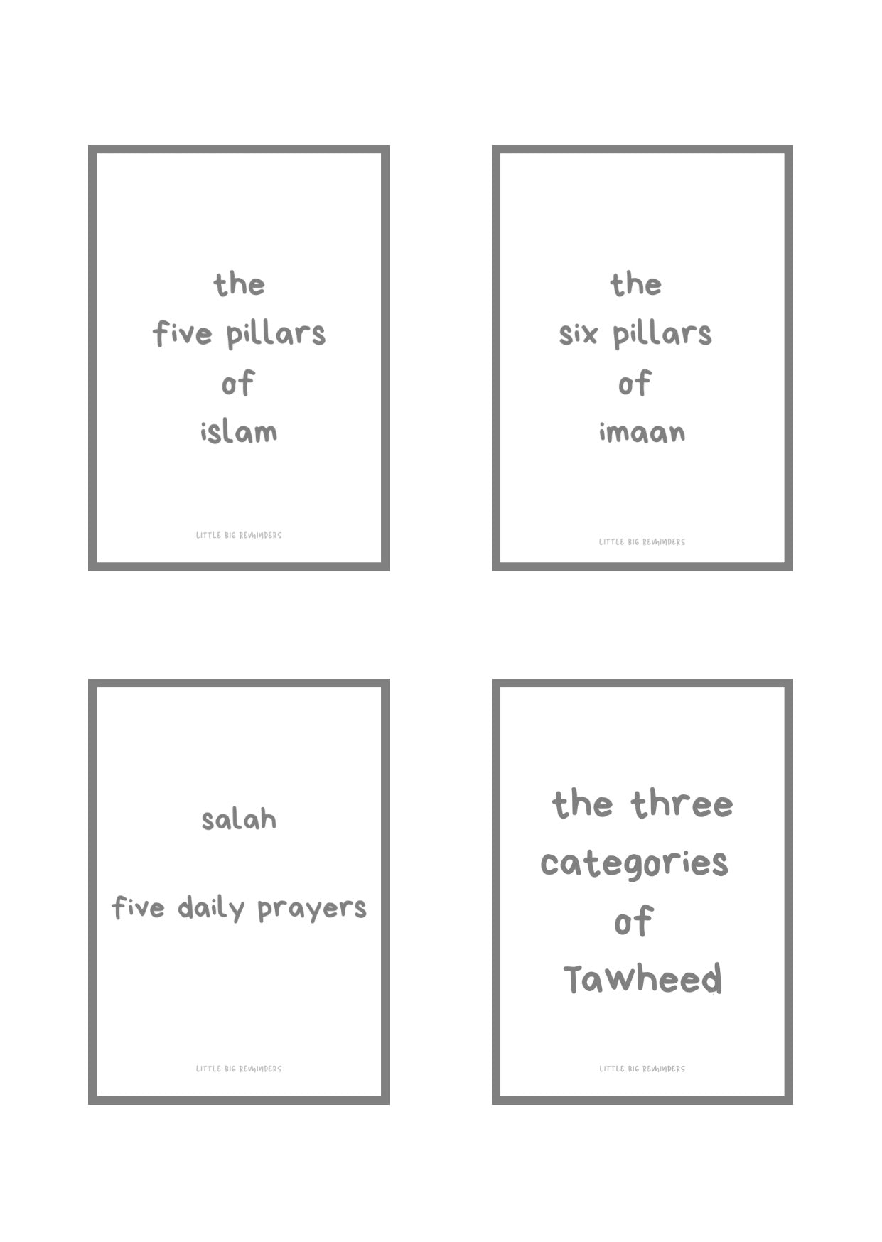 5 Pillars, 6 Pillars, Tawheed + Salah Colouring Booklet Bundle
